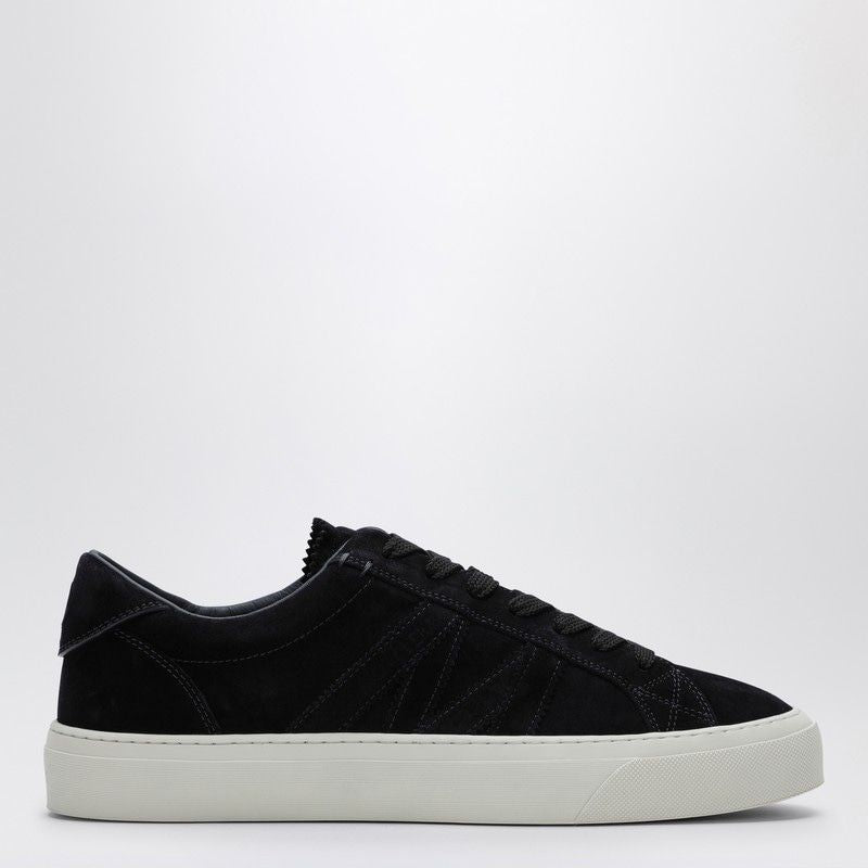 MONCLER Navy Suede Athletic Sneakers