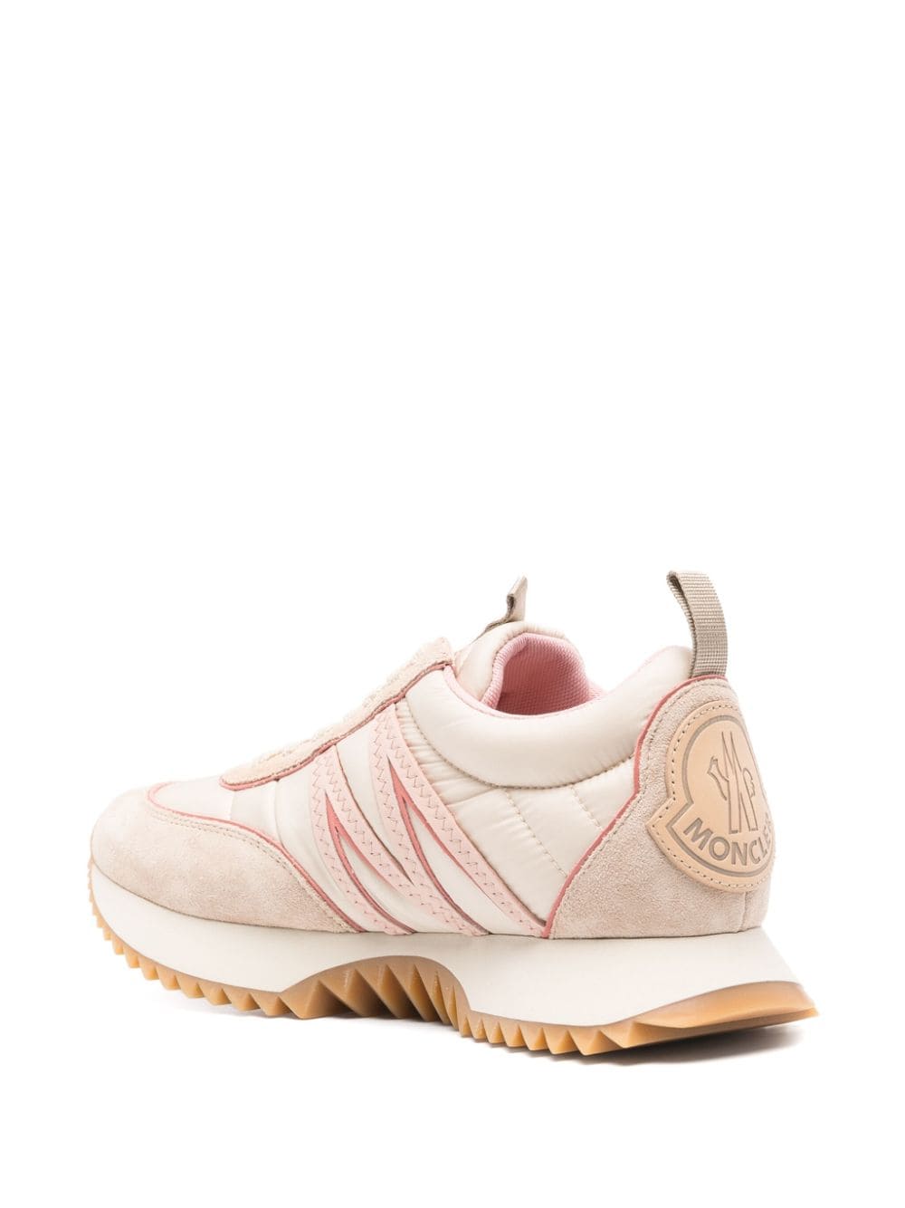 MONCLER Pacey Chic Sneakers in Beige and Rose Pink