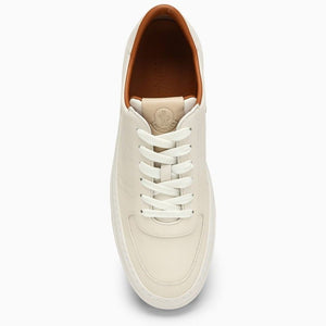 MONCLER Men's Tan Leather Low Top Sneakers for SS24