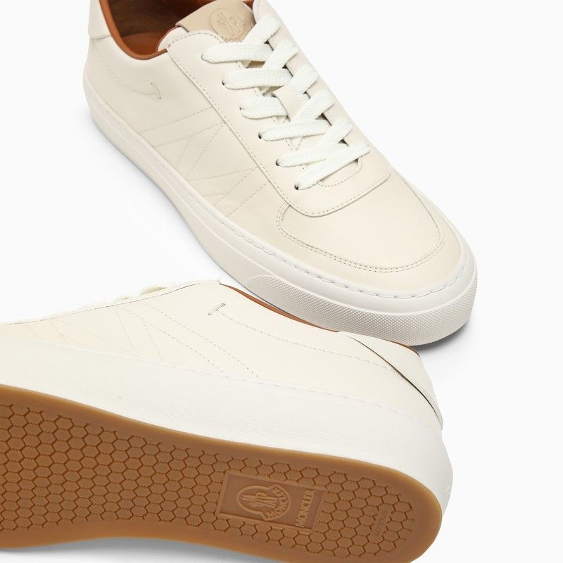 MONCLER Men's Tan Leather Low Top Sneakers for SS24