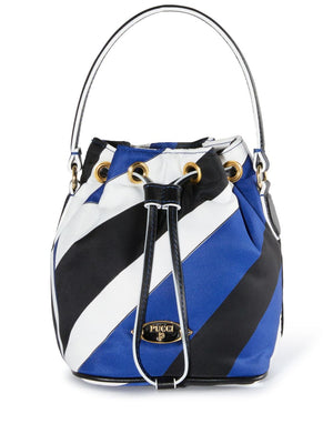 EMILIO PUCCI Mini Bucket Handbag with Drawstring Closure