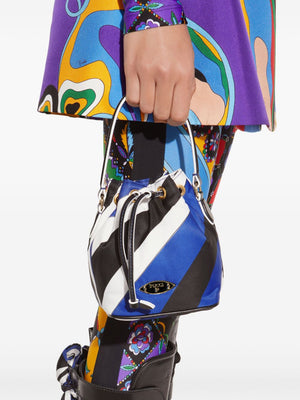 EMILIO PUCCI Mini Bucket Handbag with Drawstring Closure