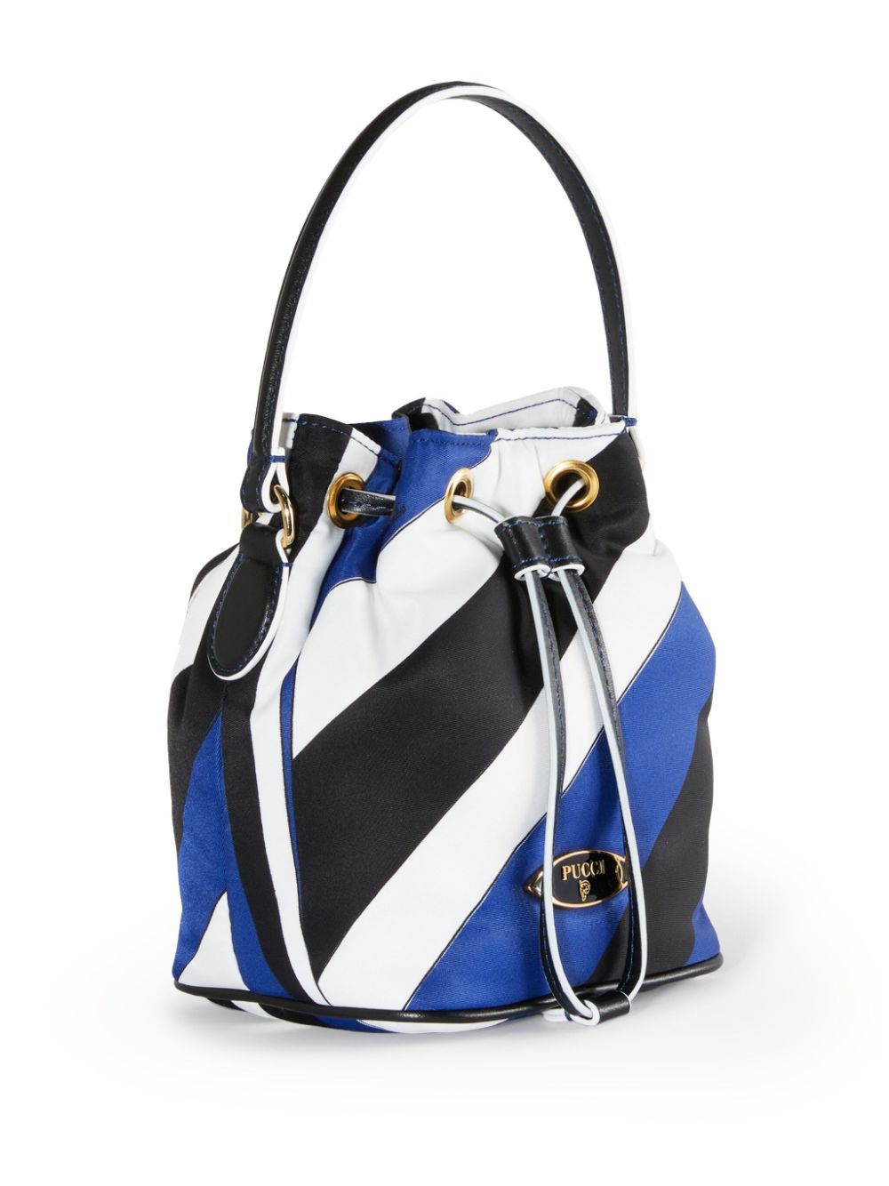 EMILIO PUCCI Mini Bucket Handbag with Drawstring Closure