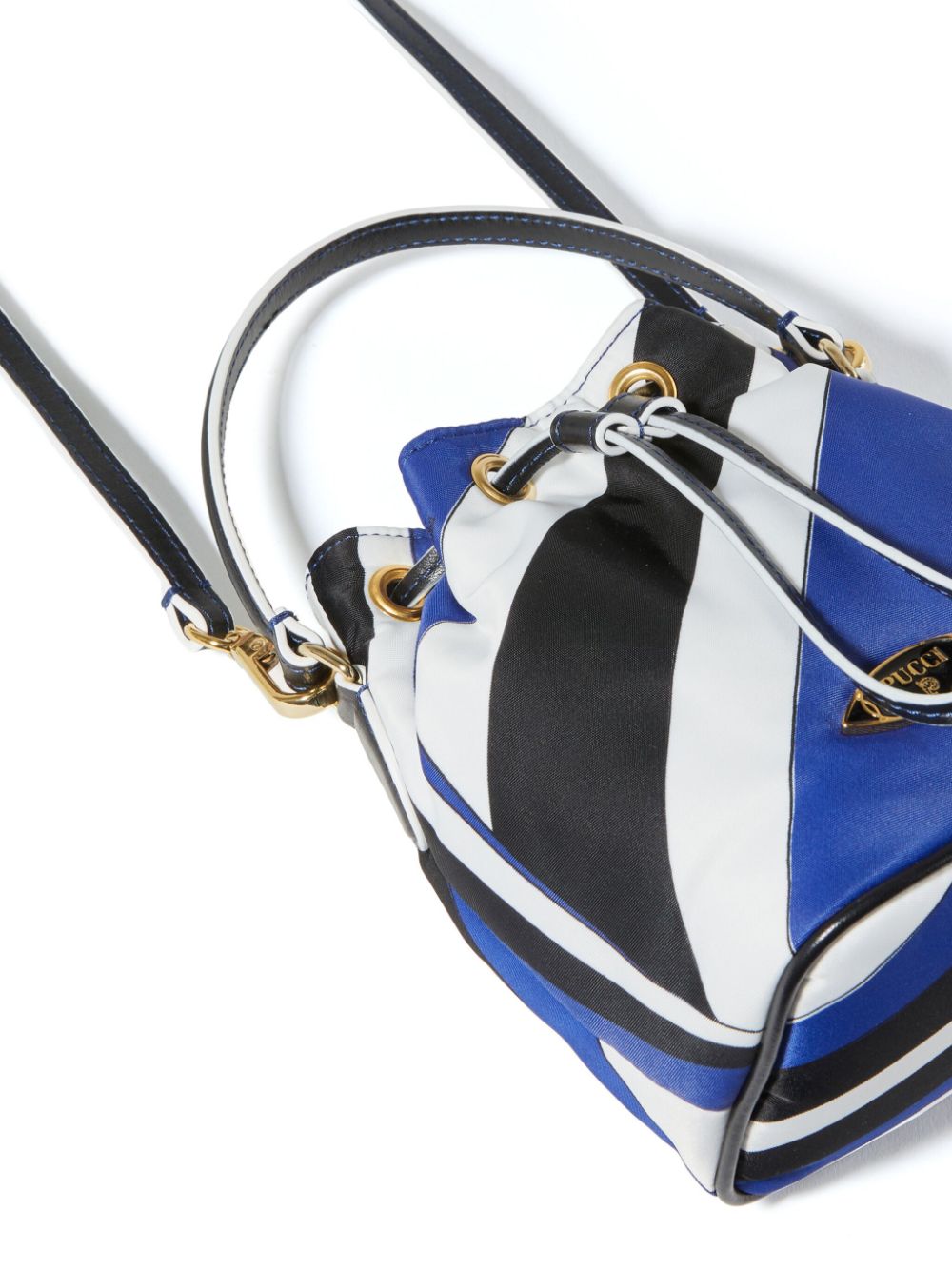 EMILIO PUCCI Mini Bucket Handbag with Drawstring Closure