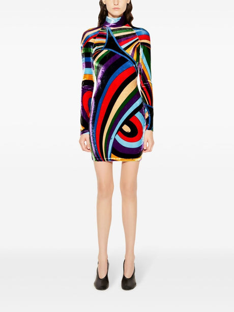 EMILIO PUCCI Multicolour Iride Print Mini Dress for Women