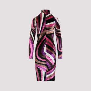 EMILIO PUCCI Multicolor Viscose Mini Dress for Women - Fall/Winter 2024