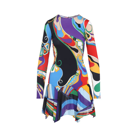 EMILIO PUCCI Vibrant Viscose Midi Dress