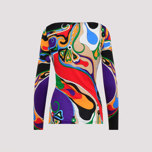 EMILIO PUCCI Long Sleeve Viscose Blouse