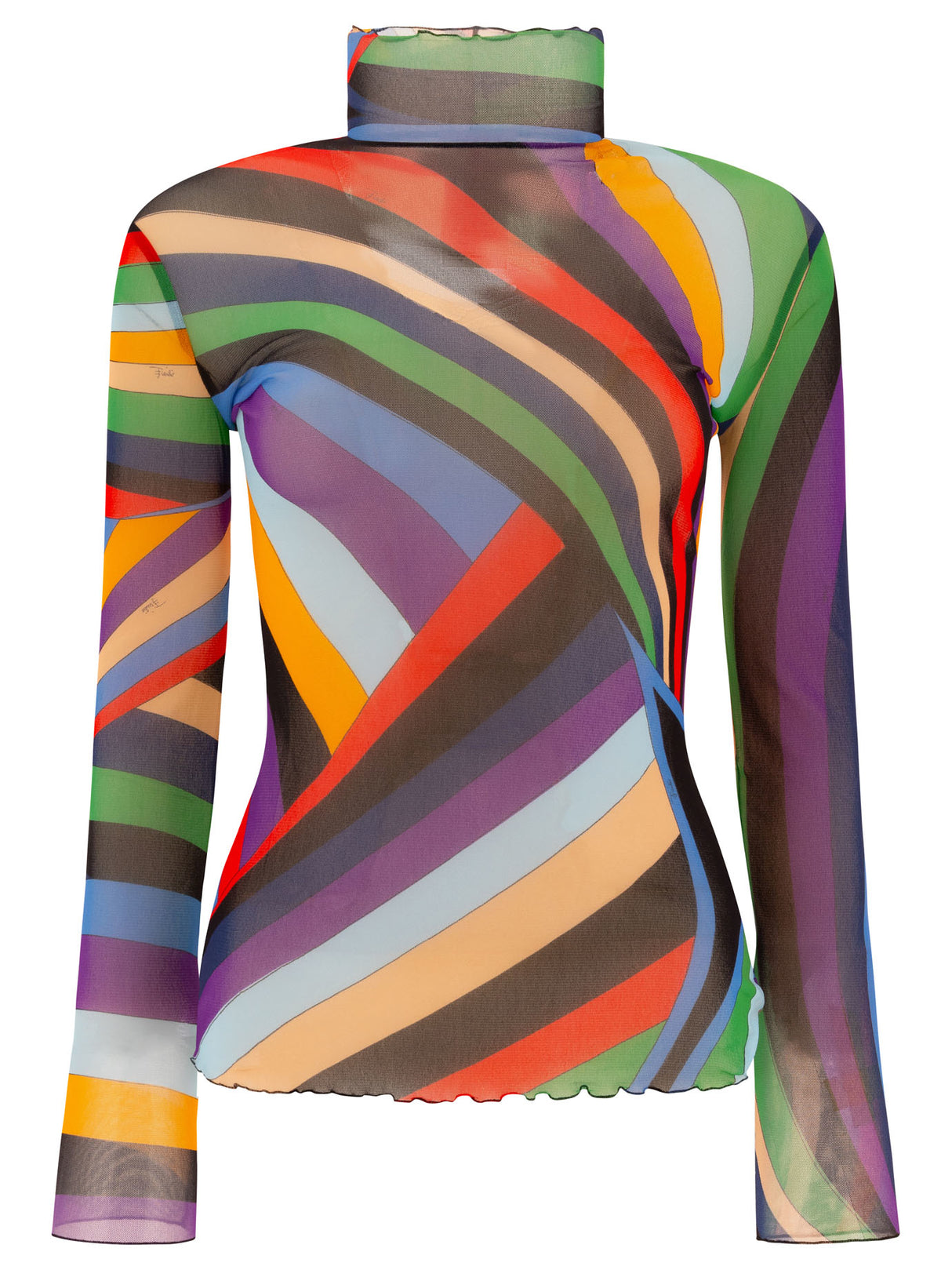 EMILIO PUCCI Slim Fit Iride-Print Long Sleeve Top