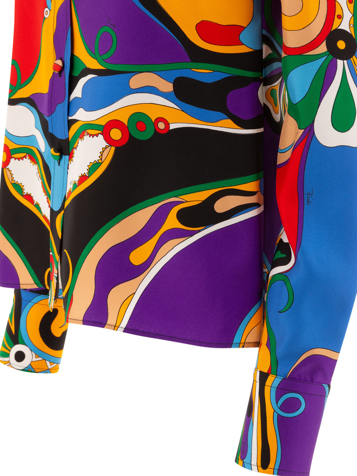 EMILIO PUCCI Orchidee-Print Silk-Twill Shirt - Relaxed Fit Long Sleeves