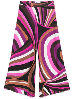 EMILIO PUCCI Wide Leg Silk Trousers