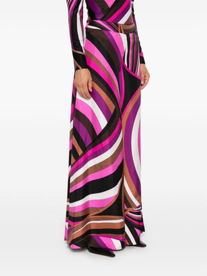 EMILIO PUCCI Wide Leg Silk Trousers