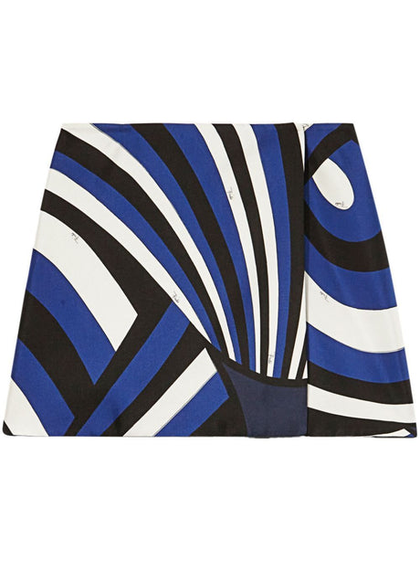 EMILIO PUCCI Iride-Print Silk-Twill Skirt