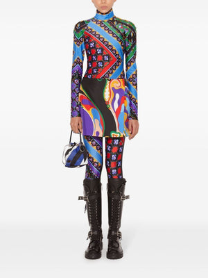 EMILIO PUCCI Silk Mini Skirt with Orchid Print