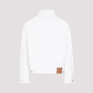 VALENTINO Men's White Denim Jacket for SS24