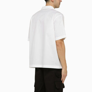 VALENTINO Men's Classic White Bowling-Inspired Shirt