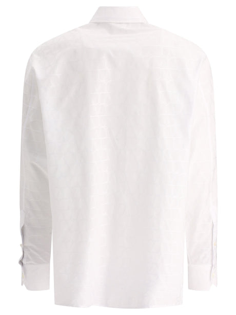 VALENTINO Men's 24SS Long Tops - Iconographic White Shirt
