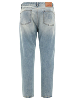 VALENTINO Mid-Rise Tapered Leg Denim Jeans