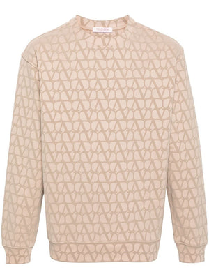 VALENTINO Mens Iconographic Toile Sweatshirt in Melangrey for SS24