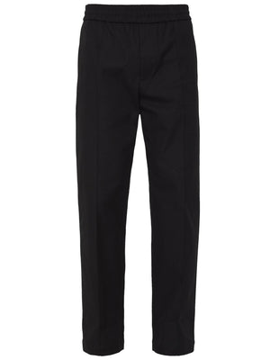 Men's Black Cotton Trousers for SS24 Collection