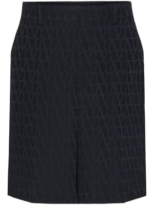 VALENTINO Luxurious Italian Silk Bermuda Shorts for Men