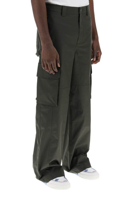 VALENTINO GARAVANI Tan Cargo Pants in Stretch Nylon for Men - SS24 Collection