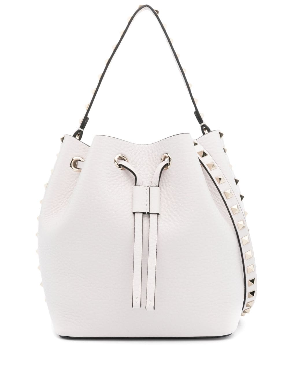 VALENTINO GARAVANI Lilac Leather Studded Mini Bucket Bag