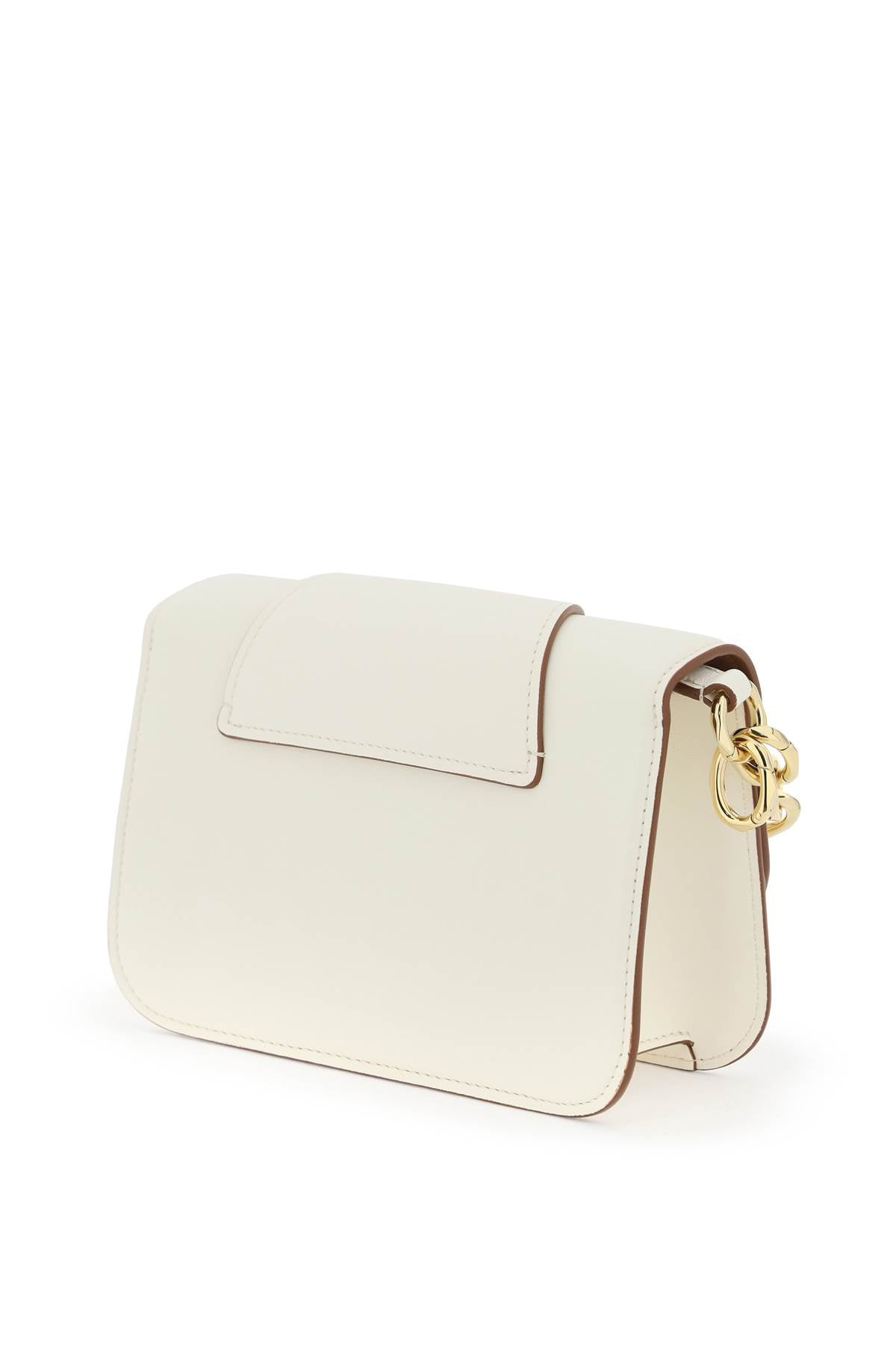 VALENTINO GARAVANI Mini Ivory Shoulder Bag with Signature Twist-Lock Closure