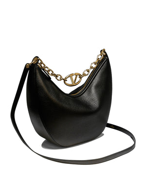 VALENTINO GARAVANI 24SS Black Shoulder Bag for Women with Sleek Design and Multiple Pockets