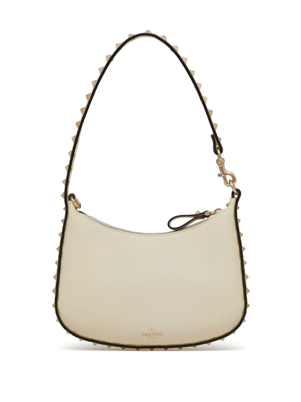 Ivory Mini Hobo Bag with Rockstud Details for Women - SS24 Collection