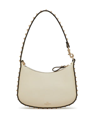 Ivory Mini Hobo Bag with Rockstud Details - VALENTINO SS24 Collection