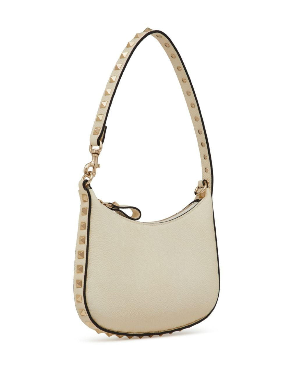 Ivory Mini Hobo Bag with Rockstud Details - VALENTINO SS24 Collection