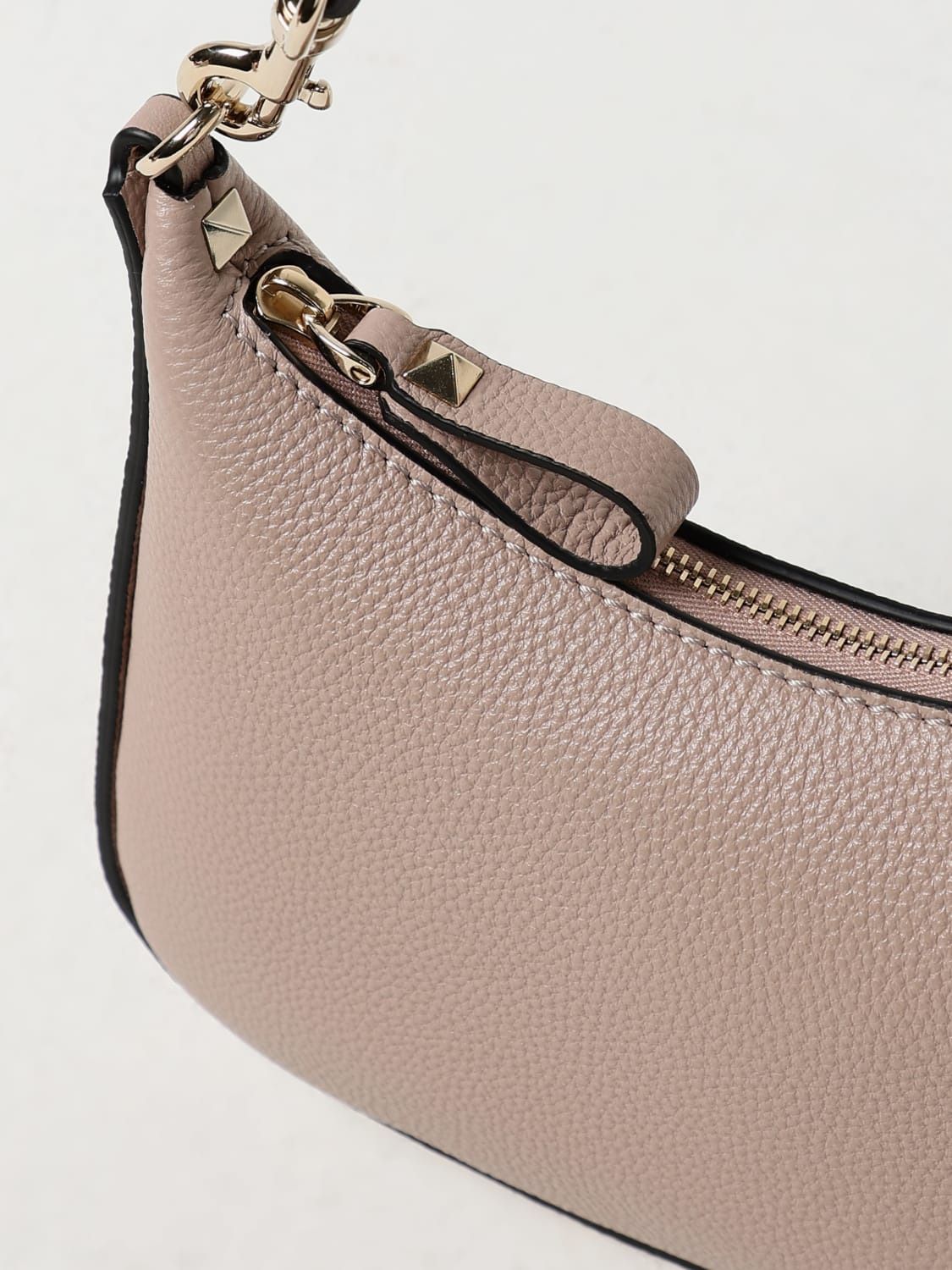 Ivory Mini Hobo Bag with Rockstud Details for Women - SS24 Collection