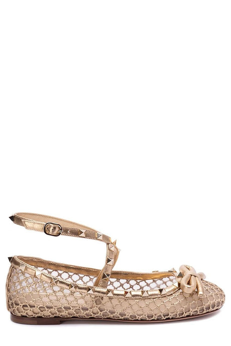 VALENTINO Rockstud Ballet Flat in Mesh - Women’s Size