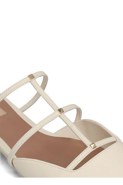 VALENTINO GARAVANI Smooth Leather Rockstud Wispy Mini Flat Sandals