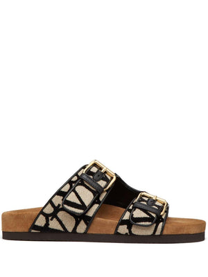 VALENTINO NATNERO Calf Leather Slide Sandals for Women