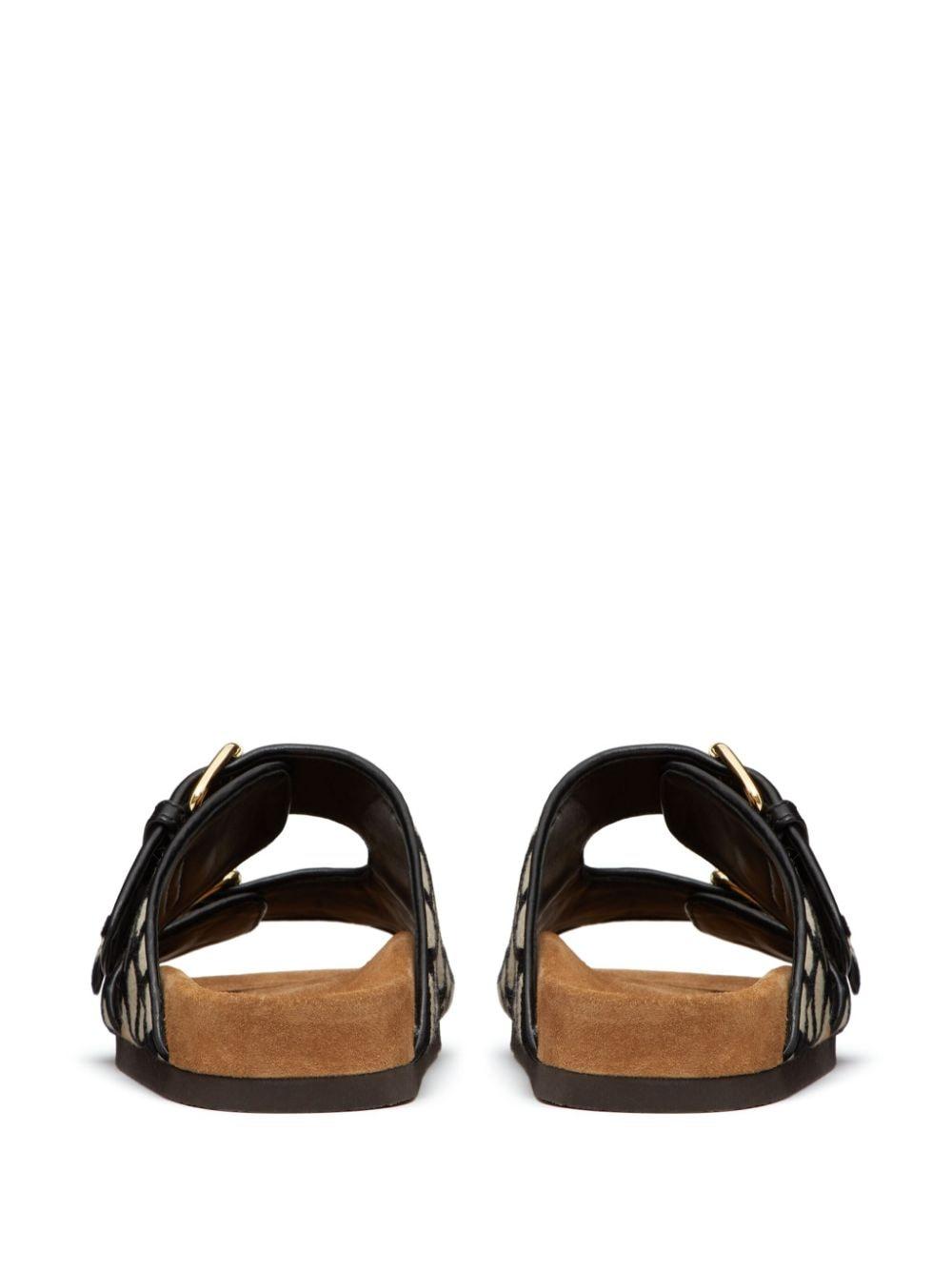 VALENTINO NATNERO Calf Leather Slide Sandals for Women