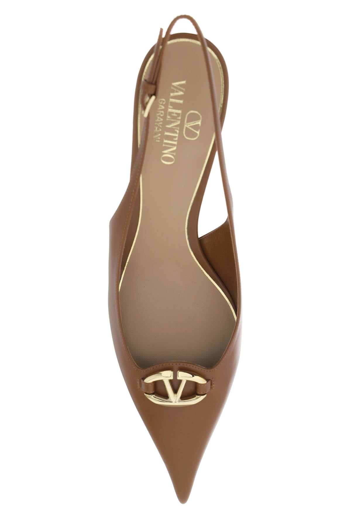 VALENTINO GARAVANI Elevated Slingback Pumps with Logo - 6CM Heel