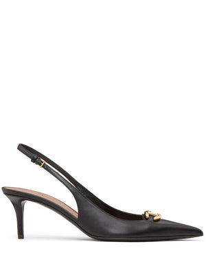 VALENTINO GARAVANI Black Pointed Toe Slingback Pumps for Women - SS24 Collection