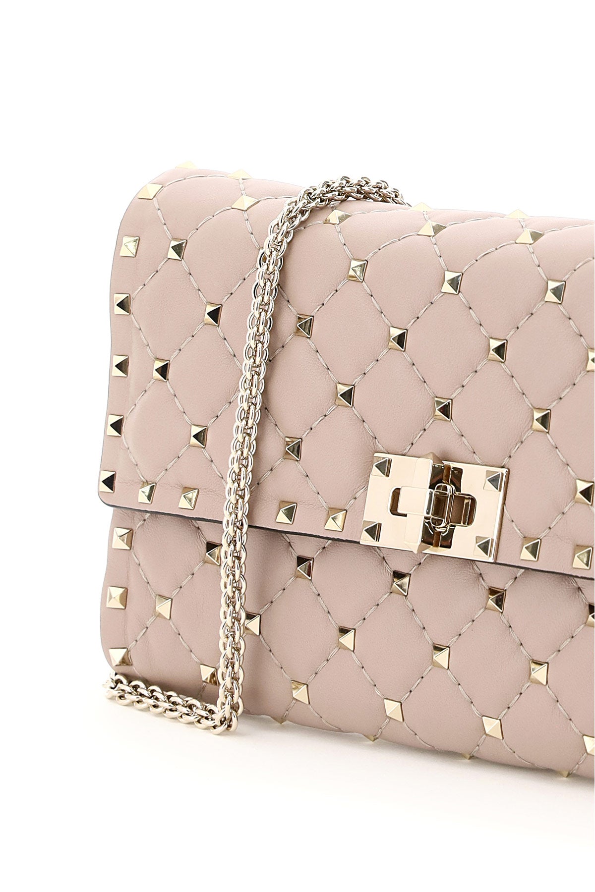 VALENTINO Quilted Nappa Rockstud Spike Crossbody Handbag for Women in Mixed Colours