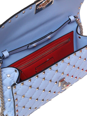 Crossbody Handbag with Micro Studs and Quilted Design for Women