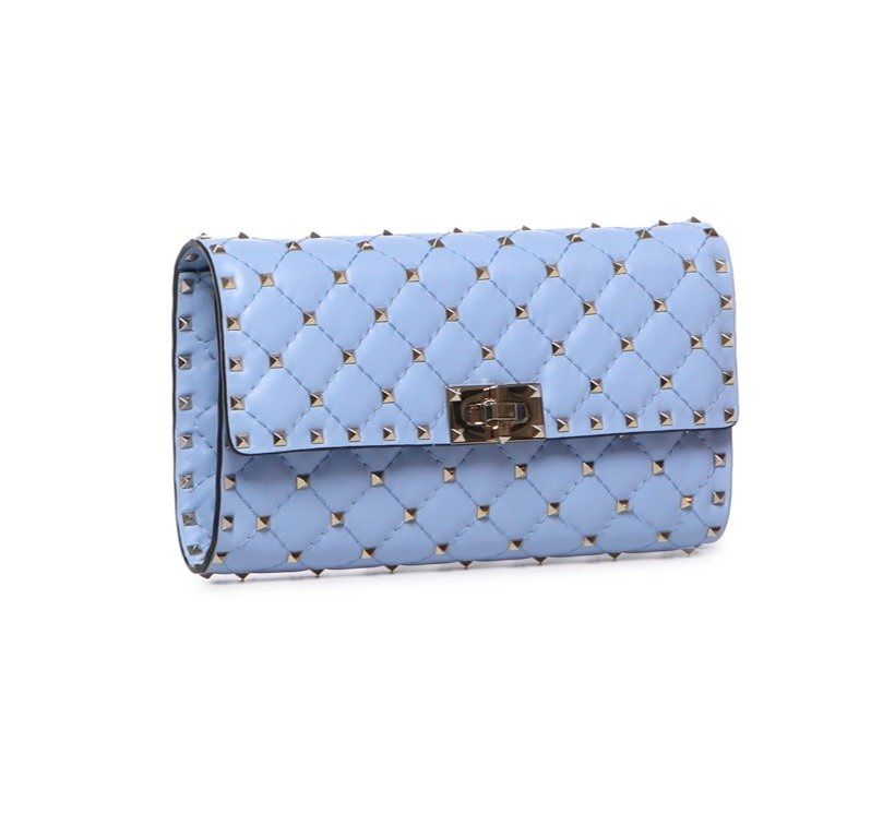 Crossbody Handbag with Micro Studs and Quilted Design for Women