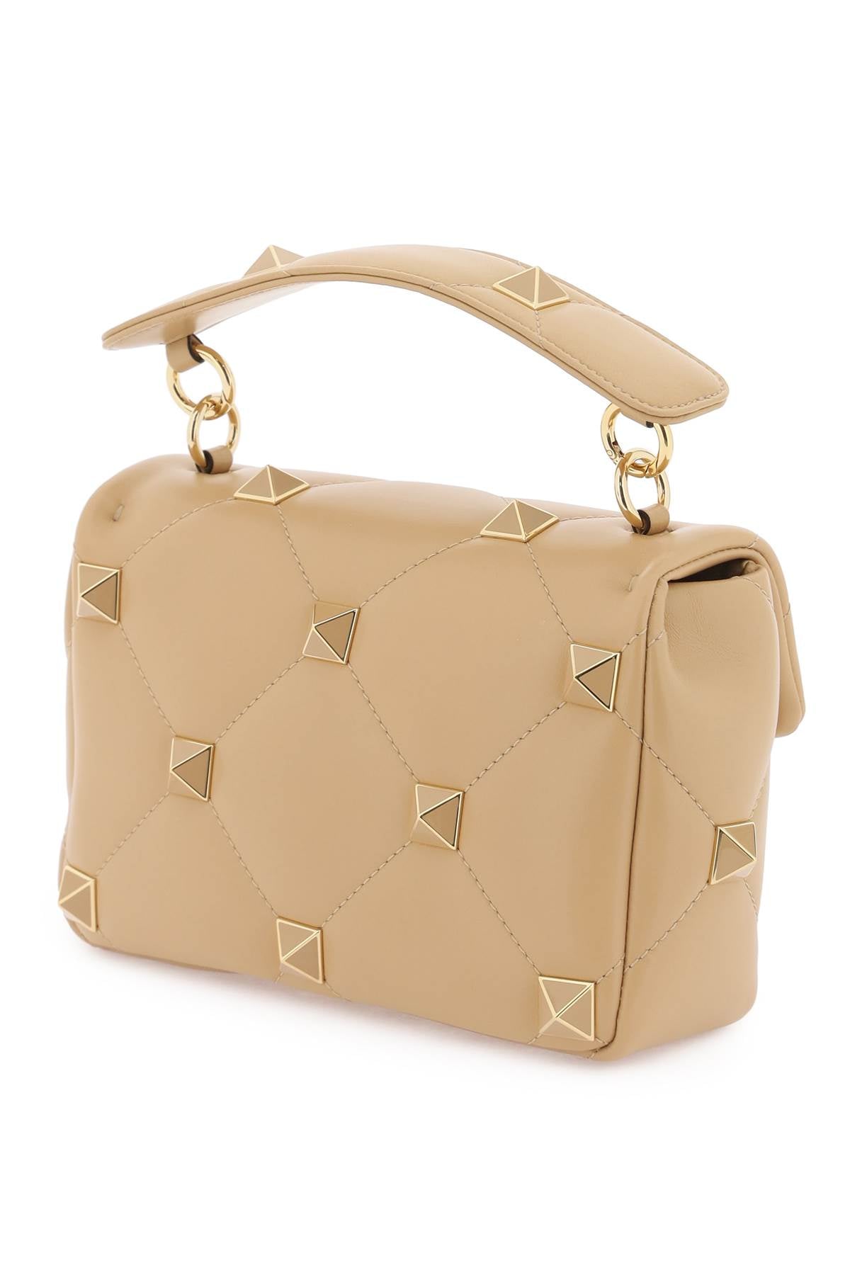 VALENTINO GARAVANI Quilted Nappa Leather Handbag with Enamel Studs