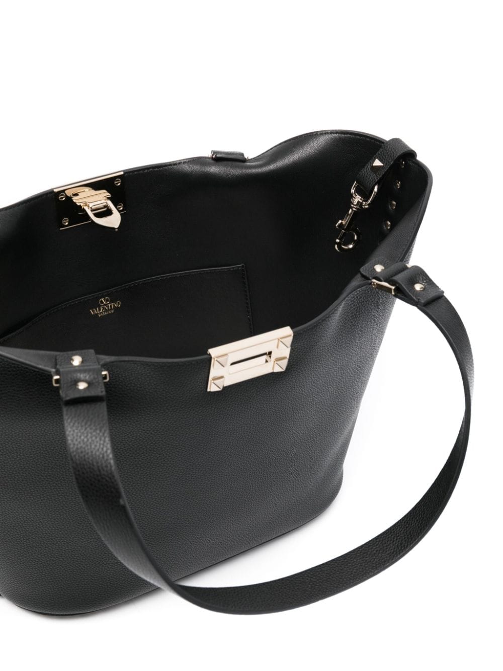 VALENTINO GARAVANI Rockstud Small Leather Tote