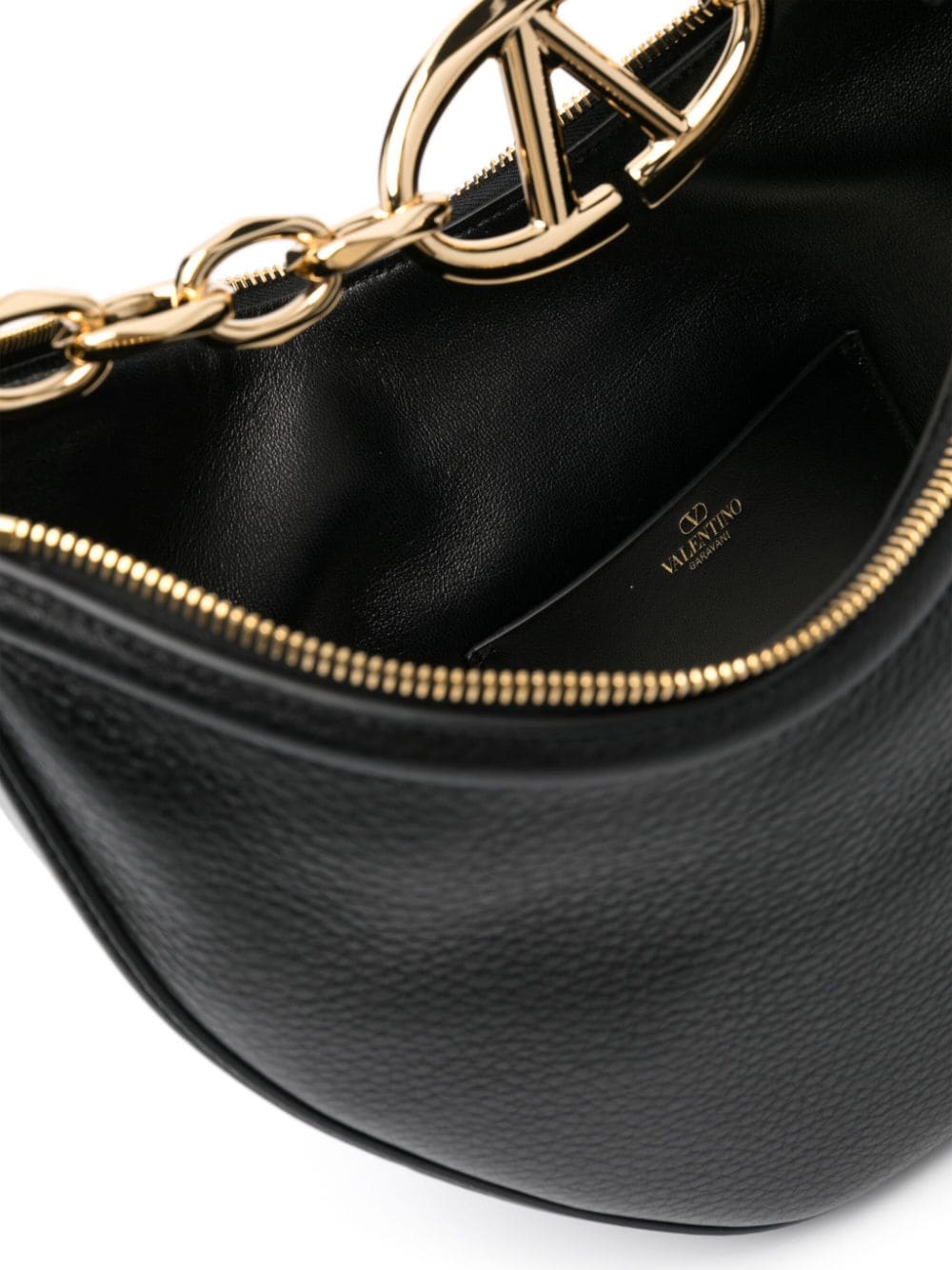 VALENTINO Luxurious Nero Pouch Handbag for the Modern Woman