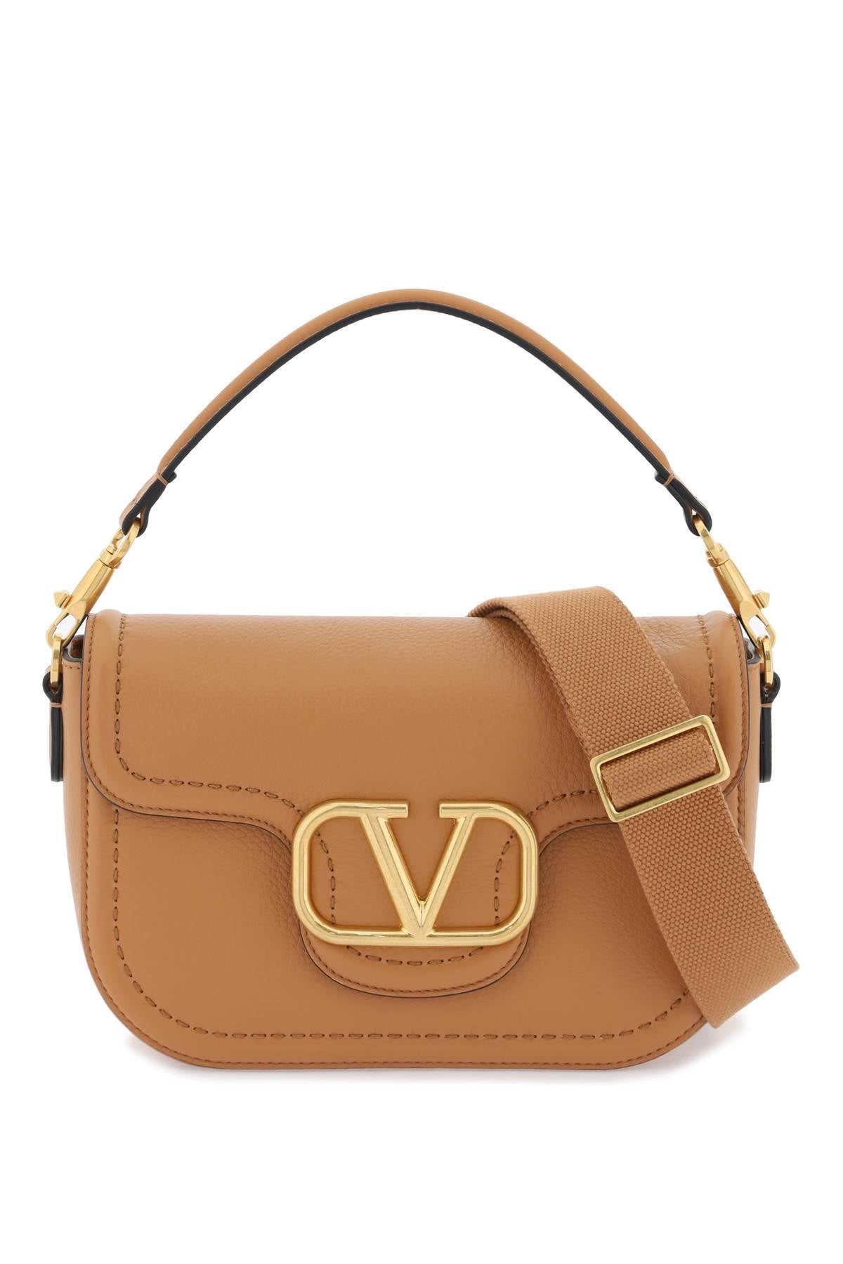 Saddle Brown Leather Shoulder Bag - Valentino's SS24 Collection
