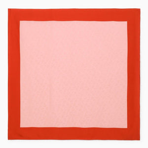 VALENTINO GARAVANI Pink and Red Silk Square Scarf for Women - SS24 Collection