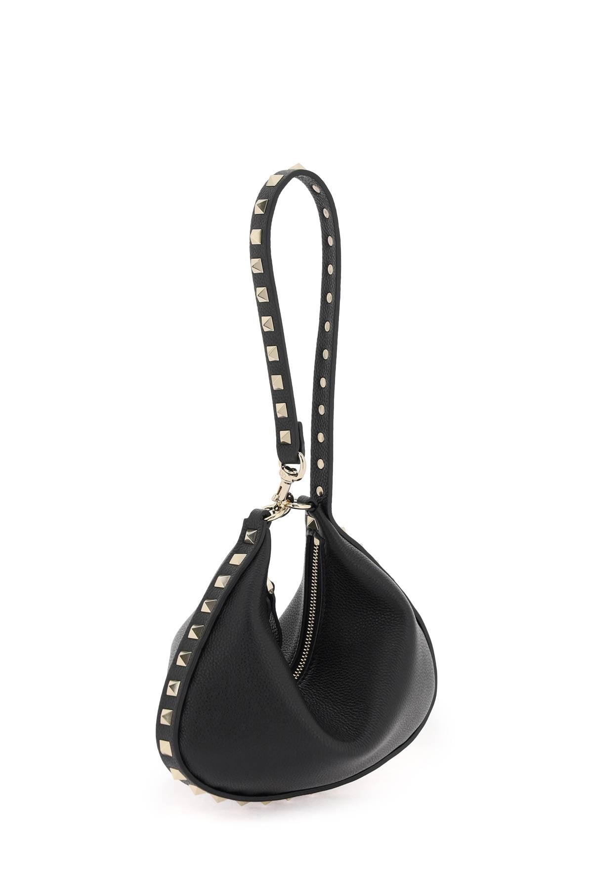 Stylish Black Leather Mini Hobo Handbag for Women