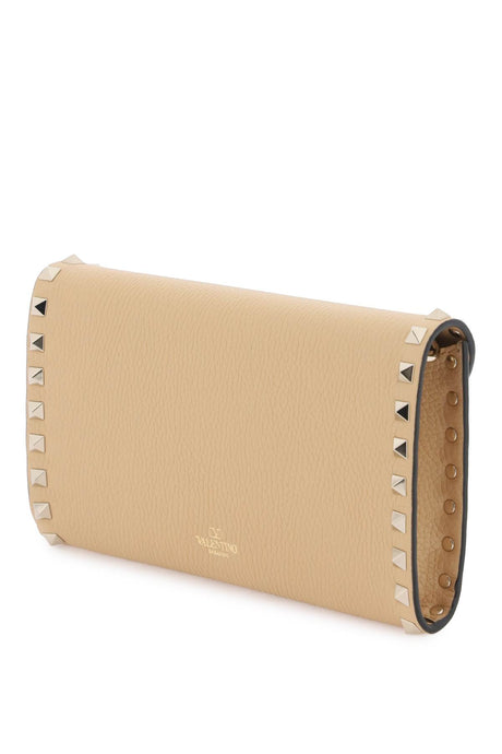 Chic Studded Cappuccino Leather Crossbody Bag for Women