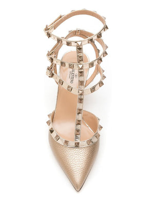 Studded Caged Pump in Skin for Women - SS24 Collection